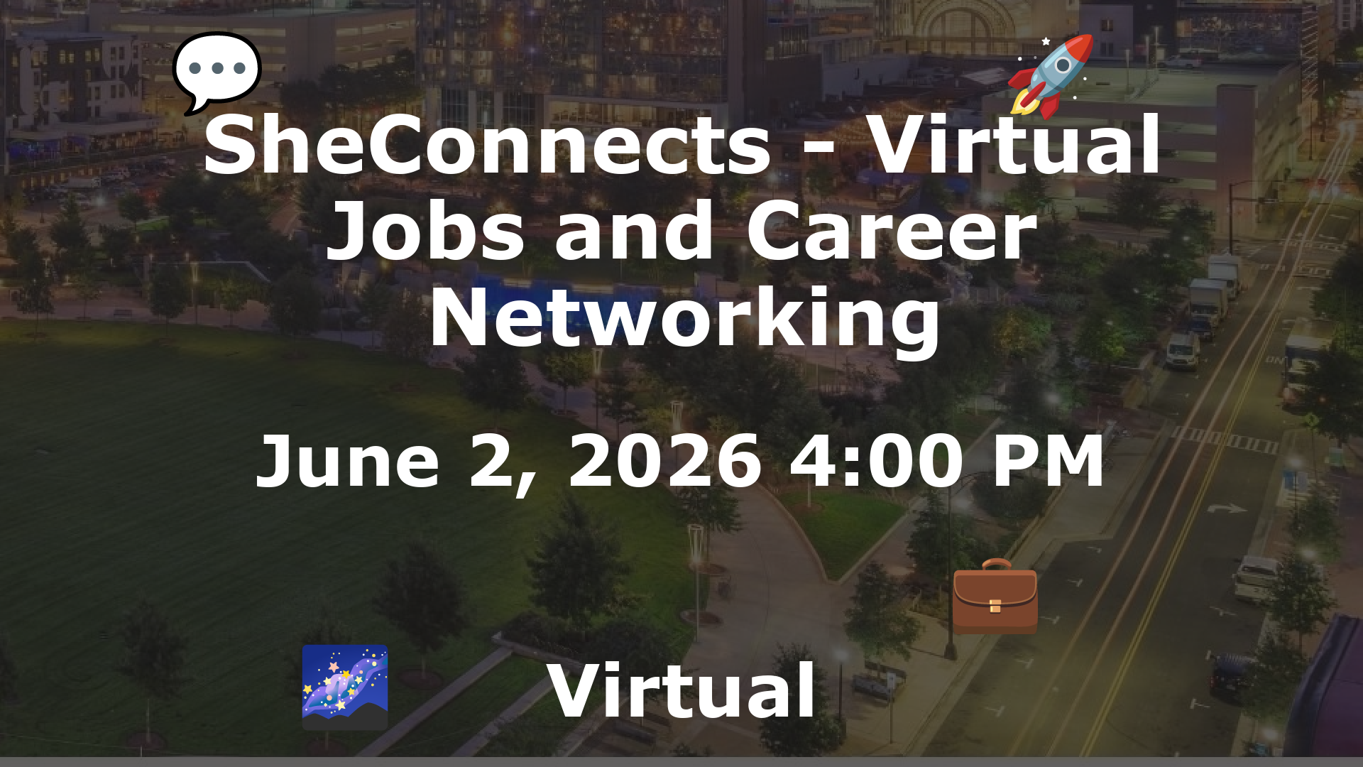 SheConnects - Virtual Jobs and Career Networking event image